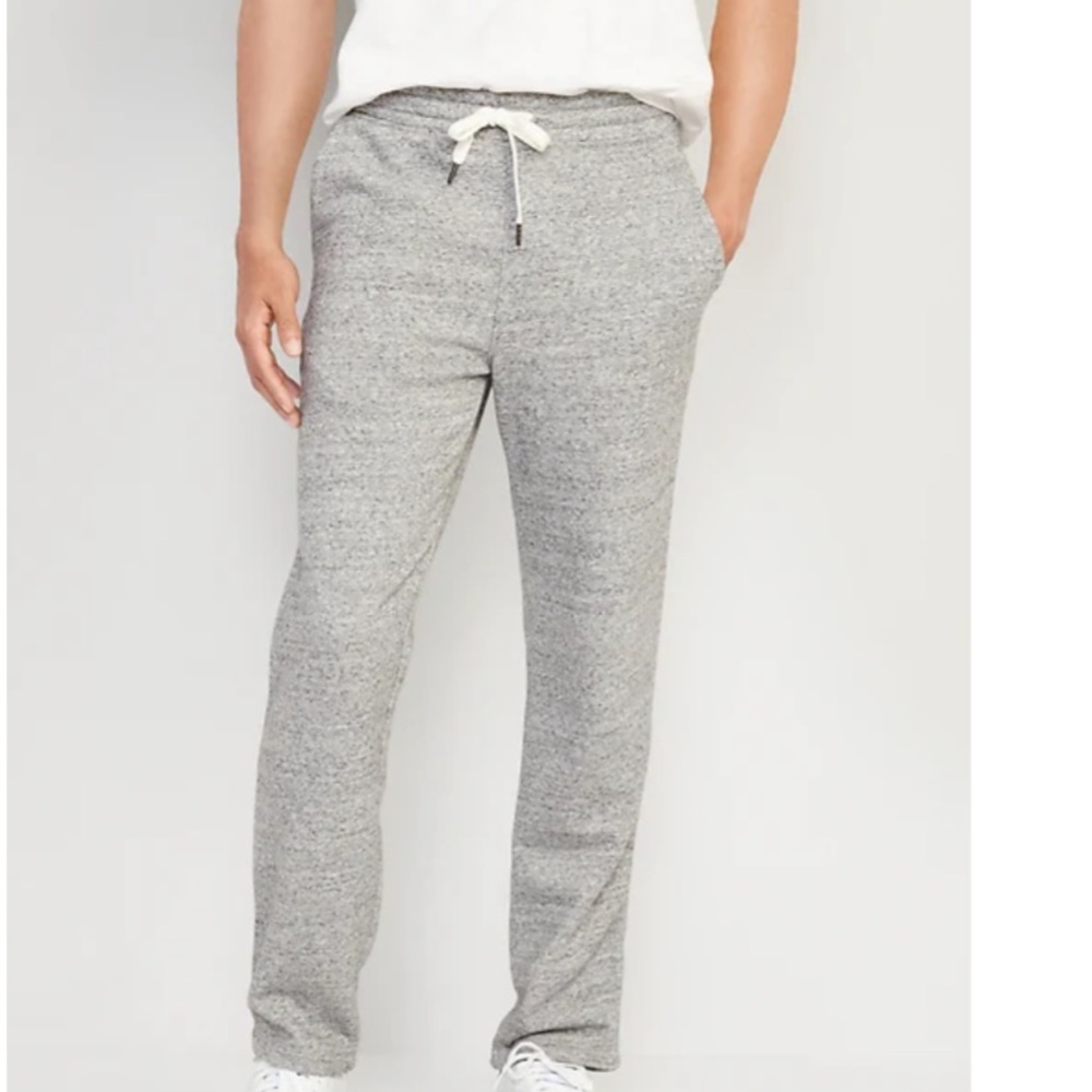 Gray Sweatpants Straight Taper leg Relaxed Fit Drawstring